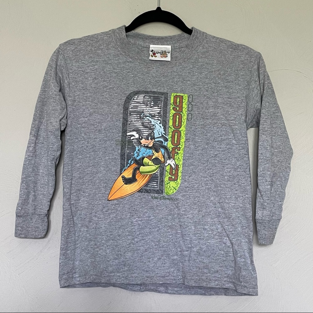 Walt Disney World Kids Vintage Goofy Surfing Long Sleeve Tee